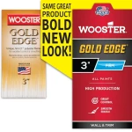 Синтетическая кисть Wooster Gold Edge с золотыми и белыми нитями