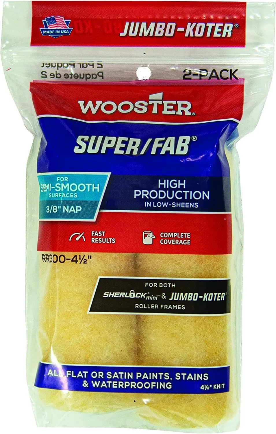 Вязанный минивалик Wooster SUPER/FAB FTP RR981-4 шириной 10 см