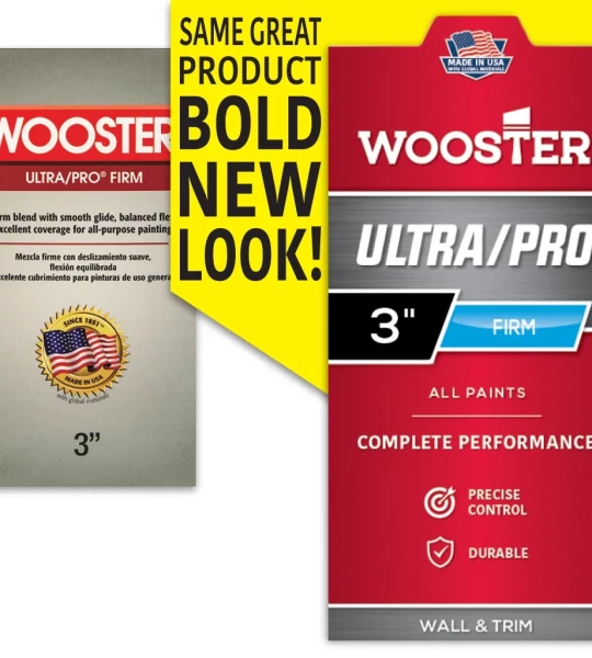 Профессиональная кисть Wooster Ultra PRO FIRM смешанного ворса из фиолетового нейлона и соболиного полиэстера