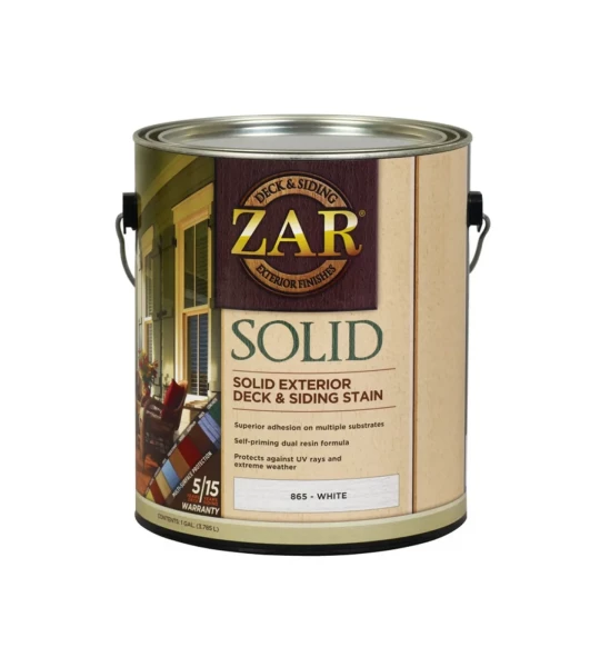 Укрывная пропитка на водной основе по дереву Zar Solid Color Deck Siding Exterior Stain