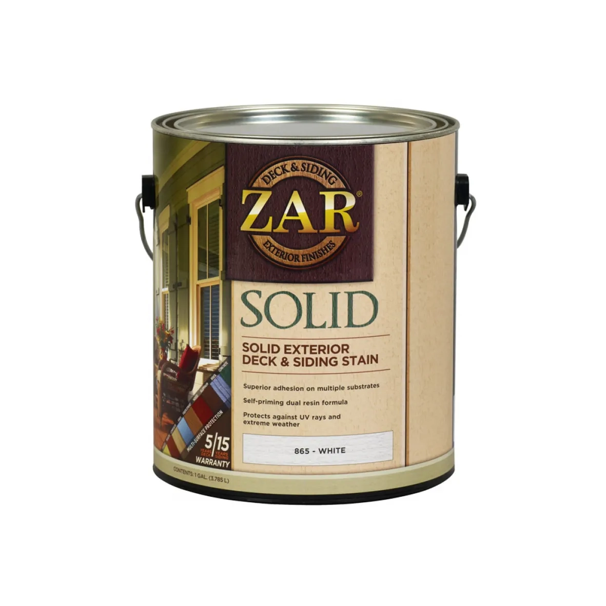 Укрывная пропитка на водной основе по дереву Zar Solid Color Deck Siding Exterior Stain